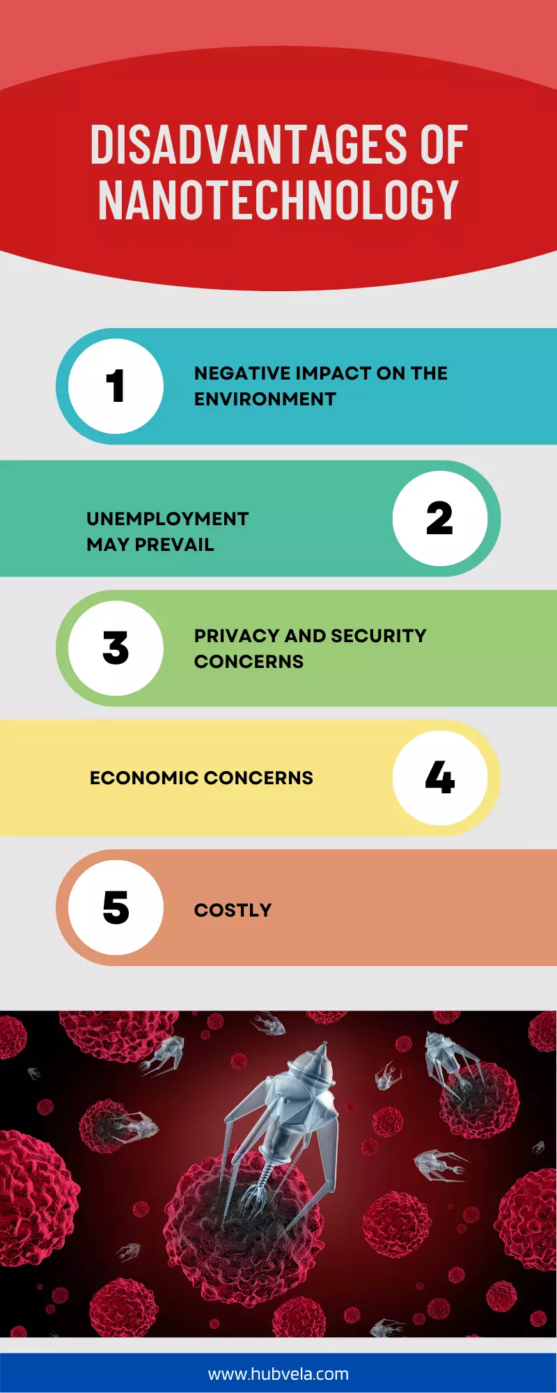 Disadvantages of Nanotechnology infographic