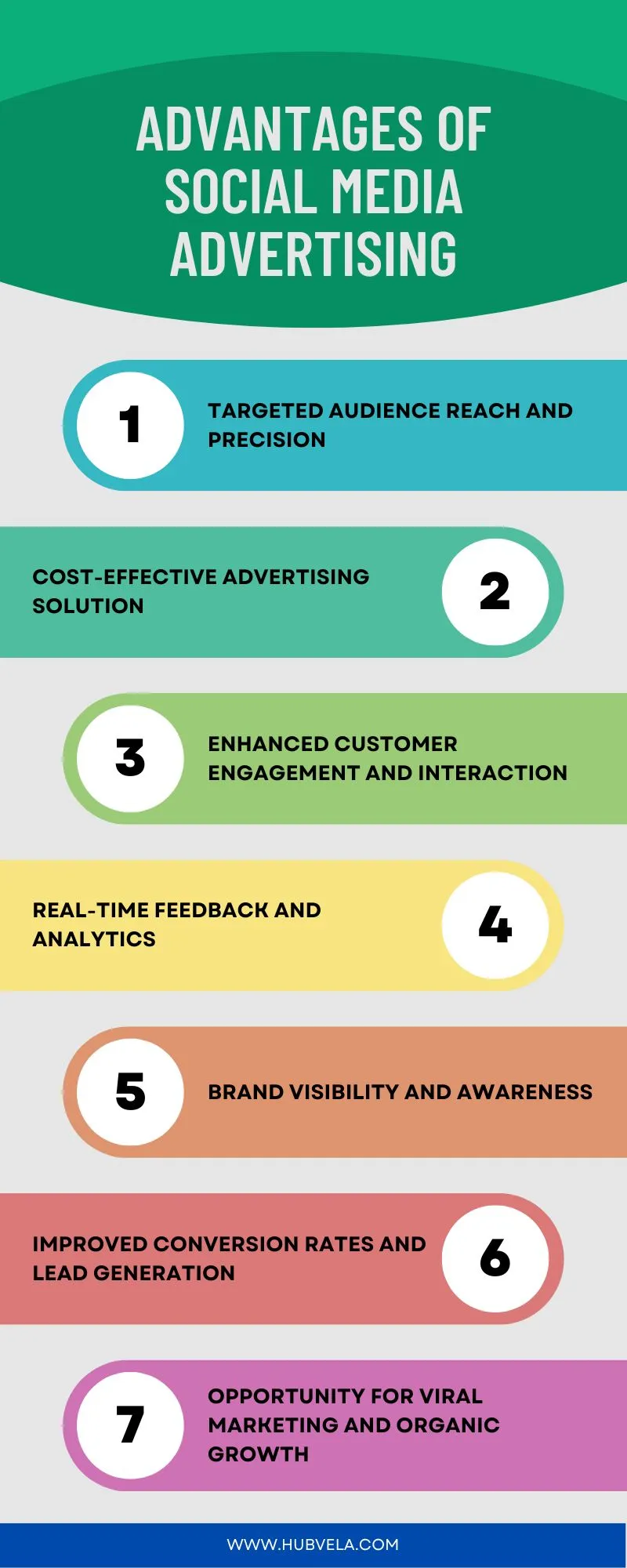 Advantages of Social Media Advertising infographic