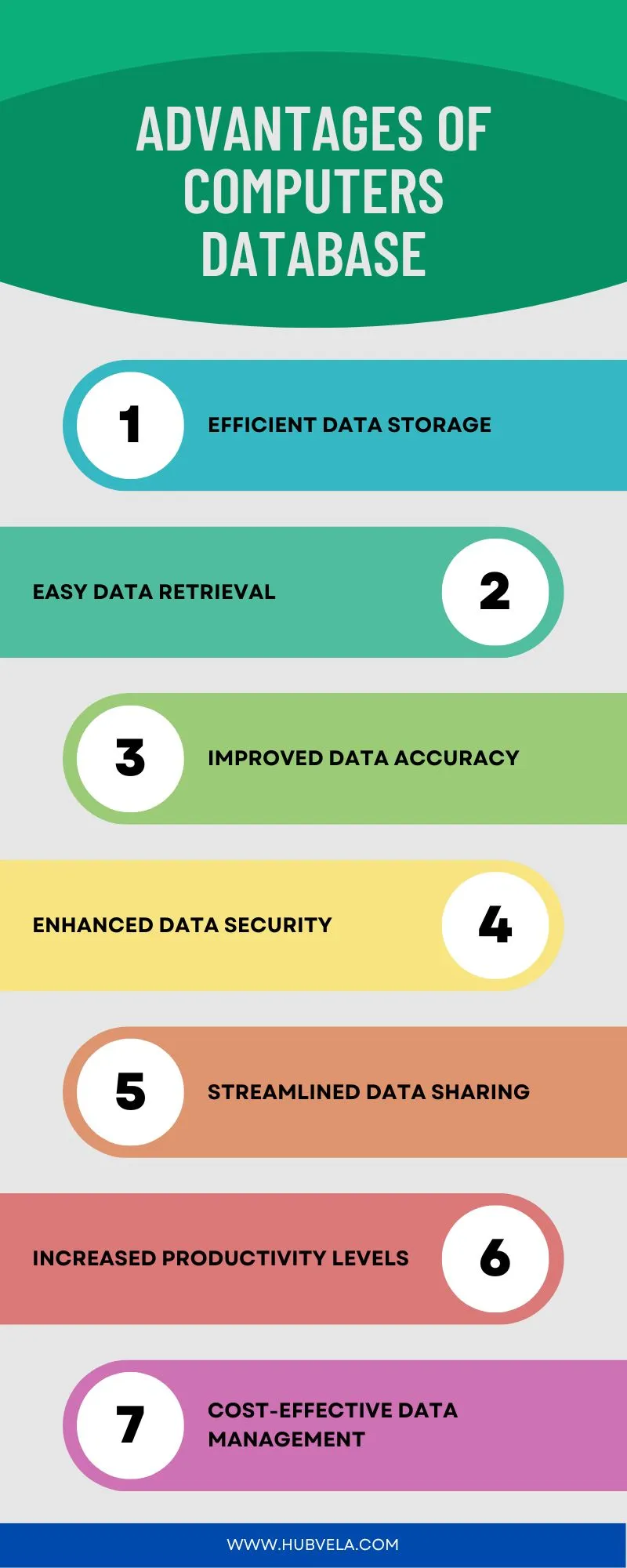 Advantages of Computers Database Infographic