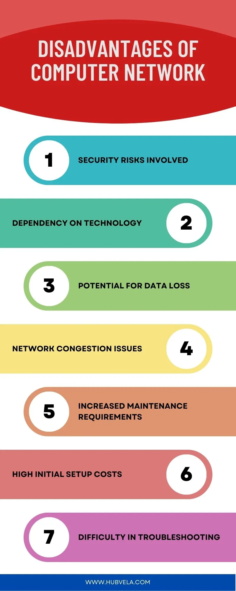 Disadvantages of Computer Network Infographic