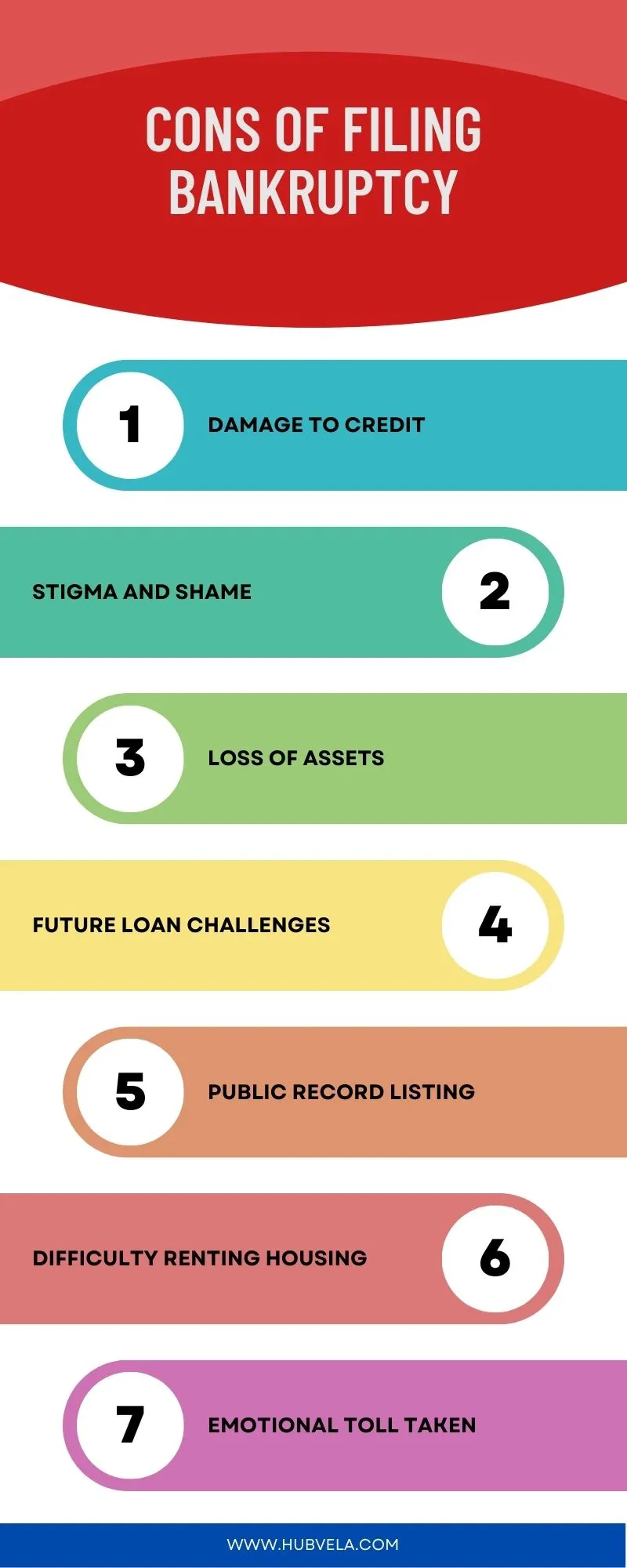 Cons Of Filing Bankruptcy Infographic