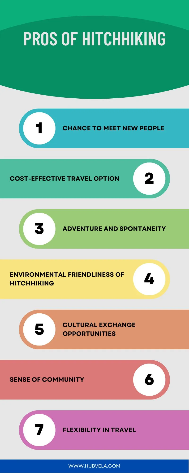 Pros Of Hitchhiking Infographic